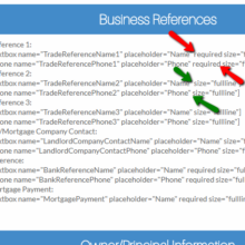 Required Fields