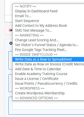 Write CSV Row to Spreadsheet