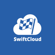 SwiftCloud Logo on blue